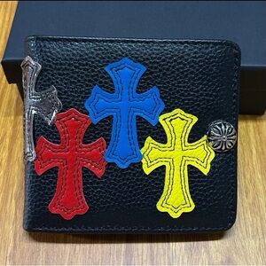 ‼️RARE‼️ Chrome hearts Black Leather Wallet